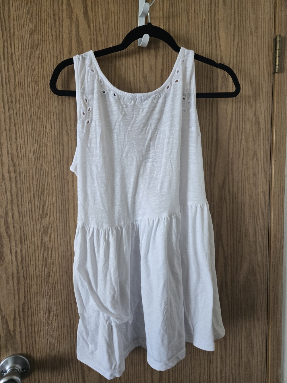 torrid White Eyelet Sleeveless Peplum Tank